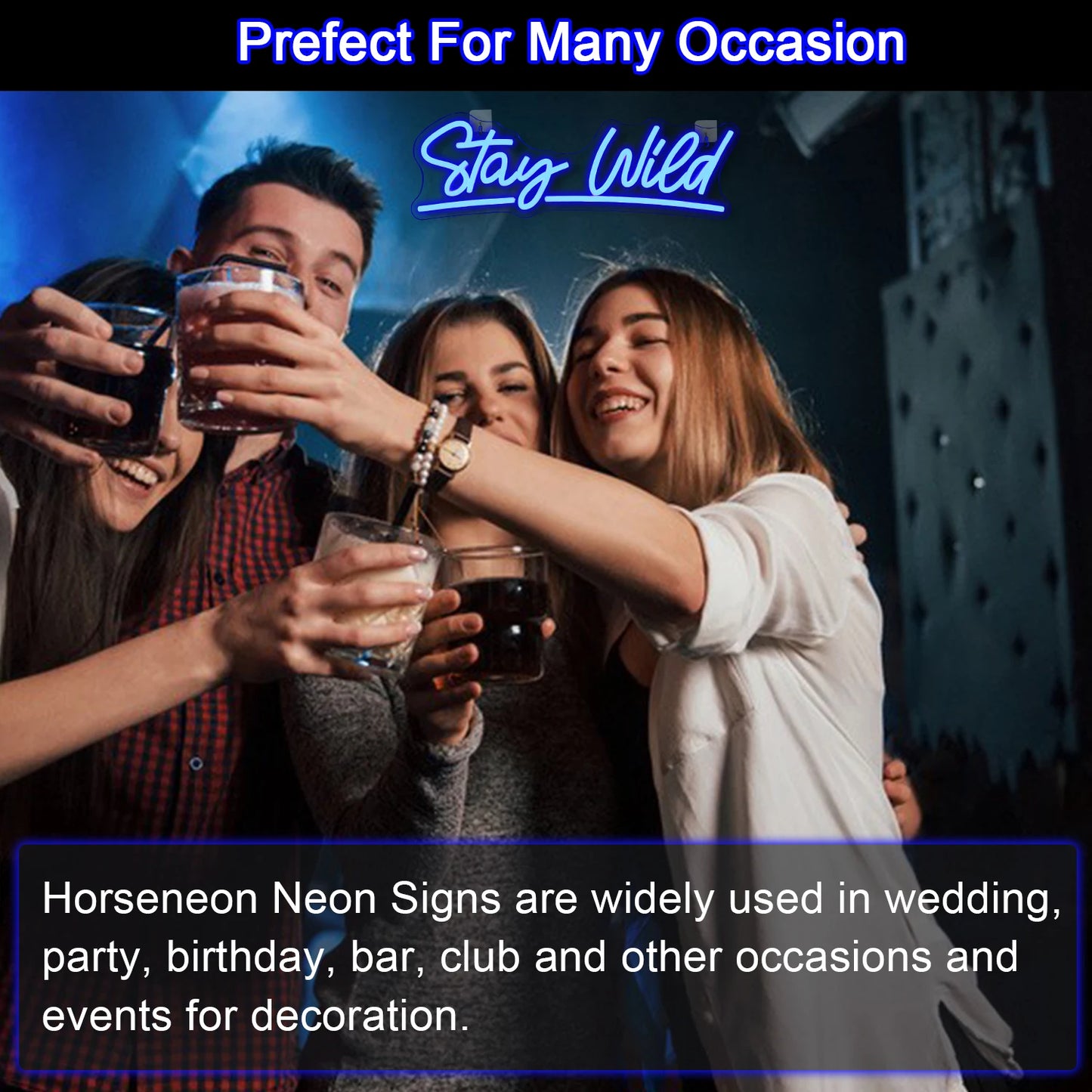 Stay Wild 5V USB LED Ljusskylt - Budgetvänlig