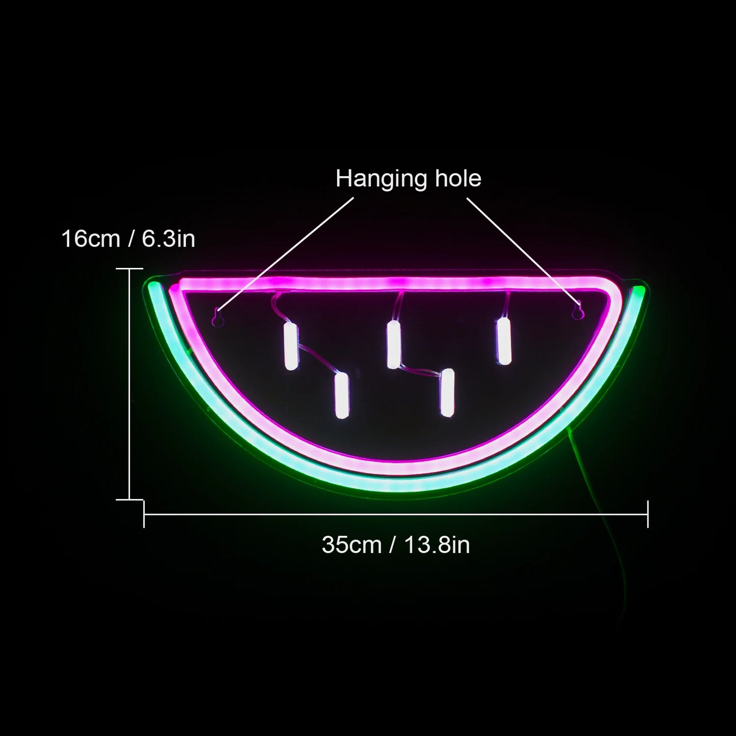 Vattenmelon 5V USB LED Neonskylt - Prisvärd