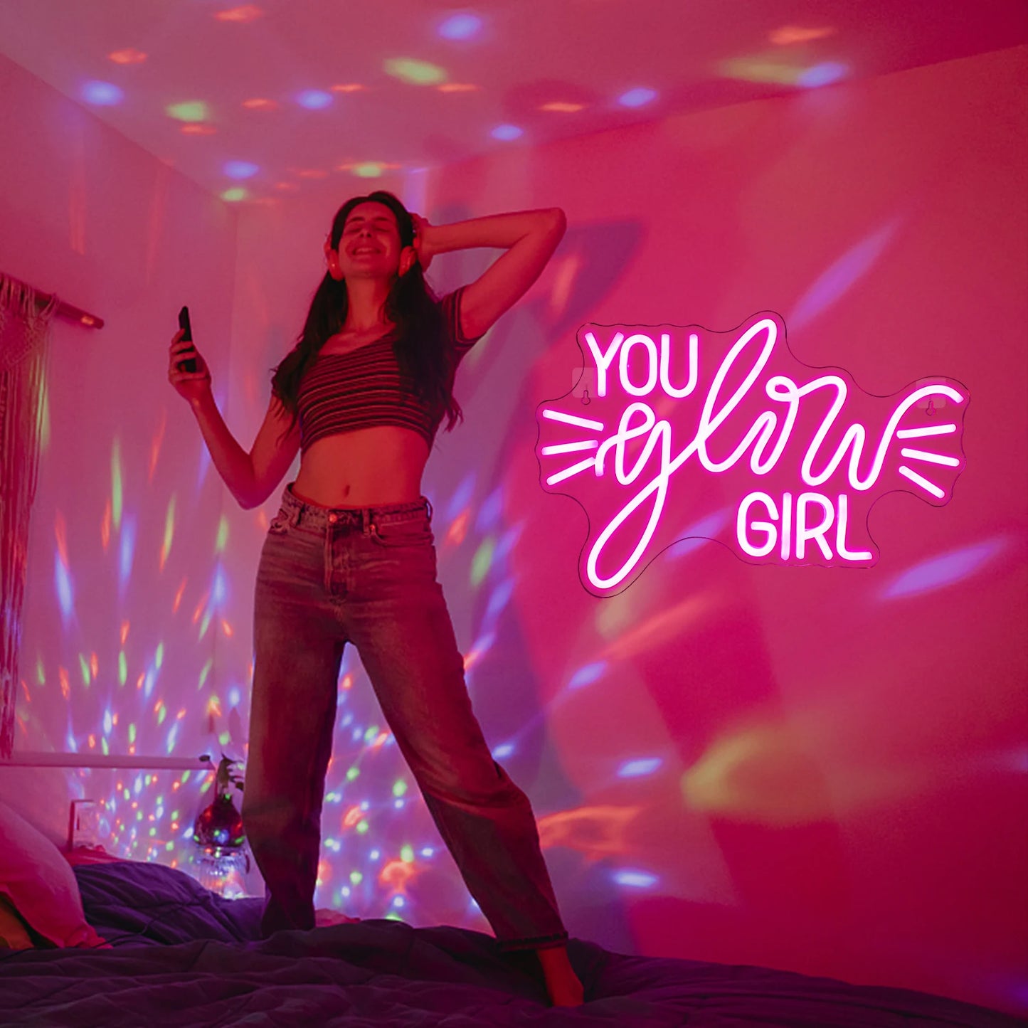 You Glow Girl 5V USB LED Ljusskylt - Budgetvänlig