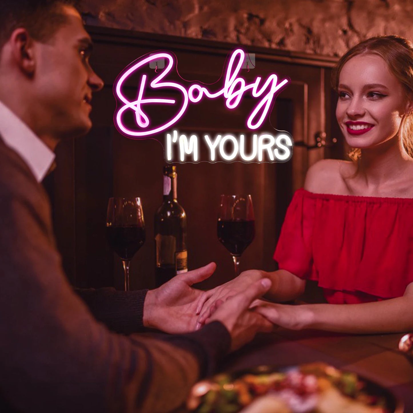 Baby I'm Yours 5V USB LED Ljusskylt - Prisvärd