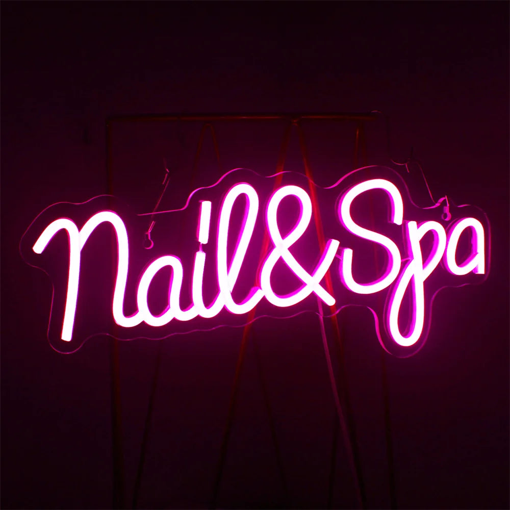 Nail Spa 5V USB LED Ljusskylt - Prisvärd
