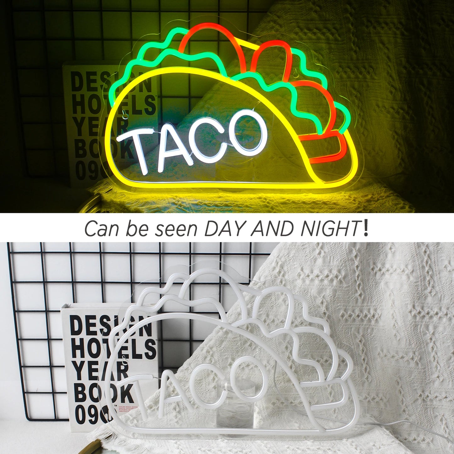 Tacos 5V USB LED Neonskylt - Budgetvänlig
