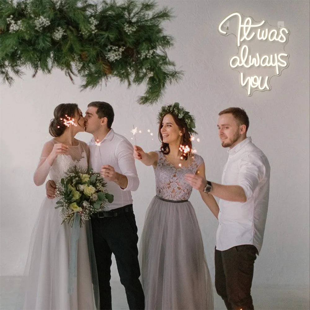 Det var alltid du 5V USB LED Ljusskylt - Budgetvänlig