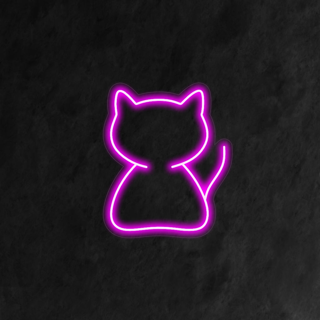 "Simple Cat Neon Sign" är ett sött och charmigt tillägg till din interiör med husdjurstema. Ett neonljus som hyllar katternas lekfulla och bedårande natur.