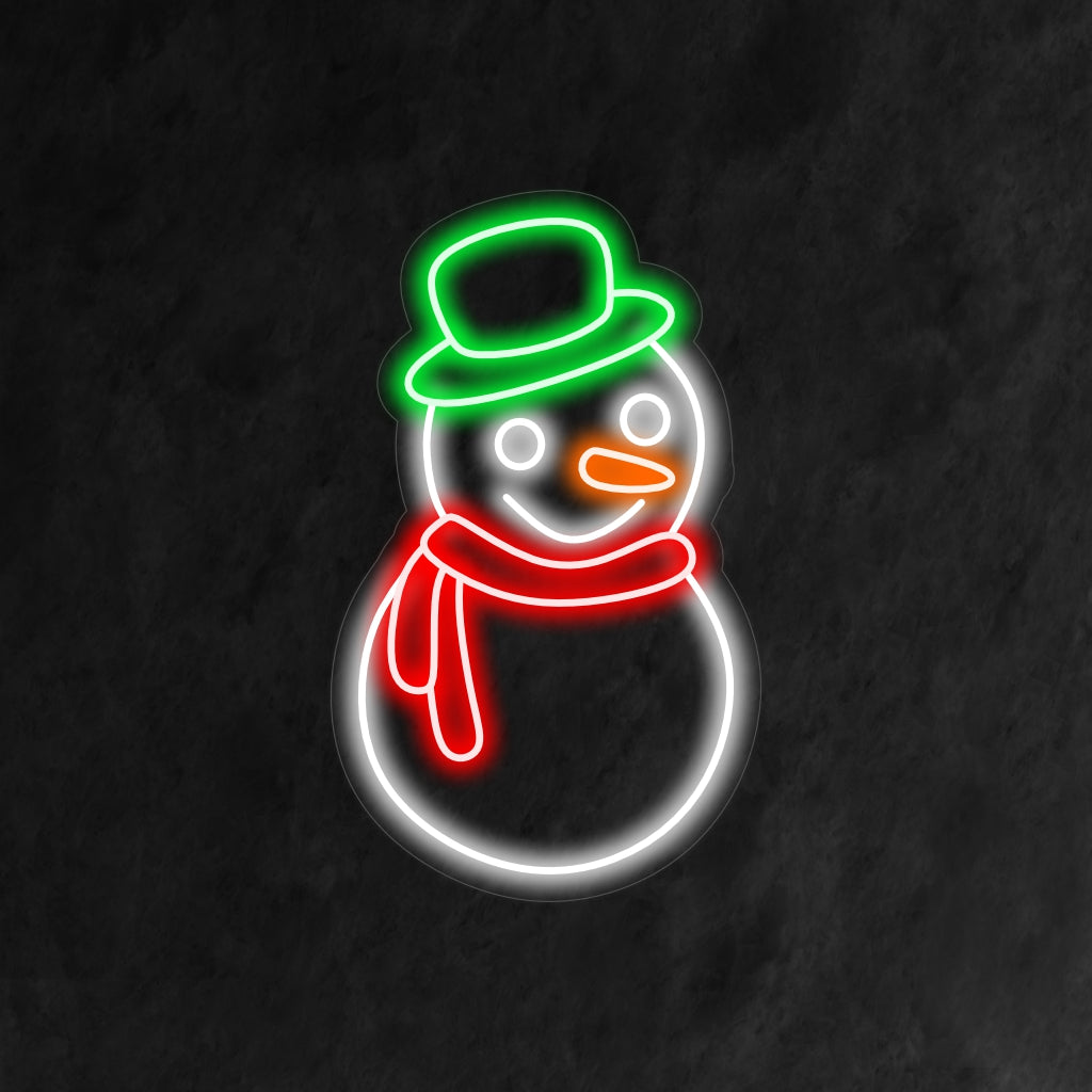 "Snowman Neon Sign" ger vintermagi med sin festliga design, som ger en glad glöd för en glad och förtrollande atmosfär i ditt utrymme.