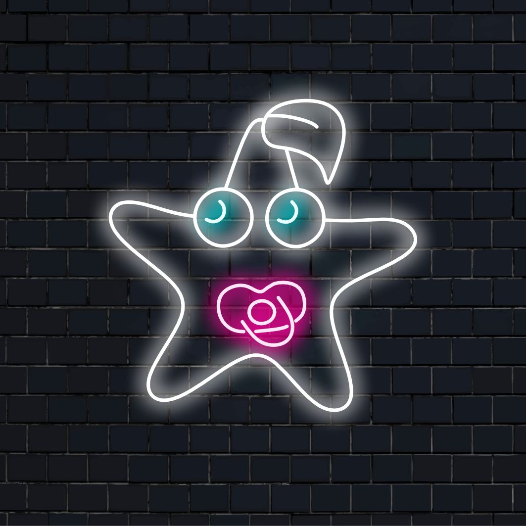 "Starry Night Star Neon Sign" förvandlar ditt utrymme till ett himmelskt mästerverk med sin bländande stjärndesign och fascinerande glöd, vilket skapar en förtrollande och drömsk atmosfär.