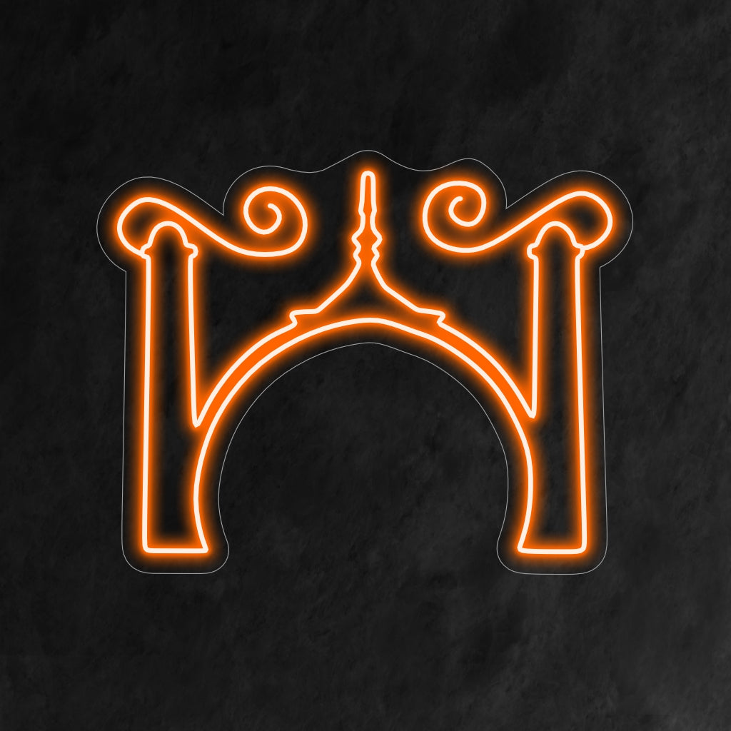 "Taj Mahal Neon Sign" lägger till exotisk storhet med sin ikoniska design, som ger en fängslande glöd som frammanar skönheten i detta historiska monument i ditt utrymme.