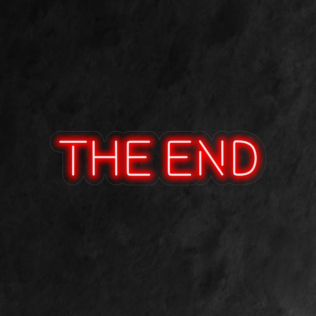 "The End Neon Sign" är ett filminspirerat tillägg till din interiör som skapar en atmosfär av klassiska filmslut. Ett unikt neonljus.