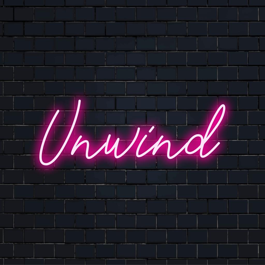Anpassad LED neonskylt, konstfullt designad för att inspirera till avkoppling med en varm, inbjudande glöd; perfekt för moderna inredningsutrymmen.