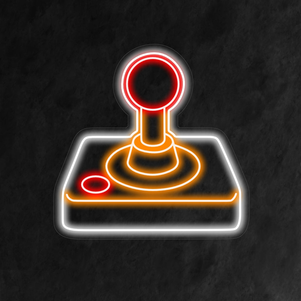 "Vintage Game Controller Neon Sign" ger nostalgi med sin ikoniska design, som ger en glöd som firar den gyllene eran av spel i ditt utrymme.