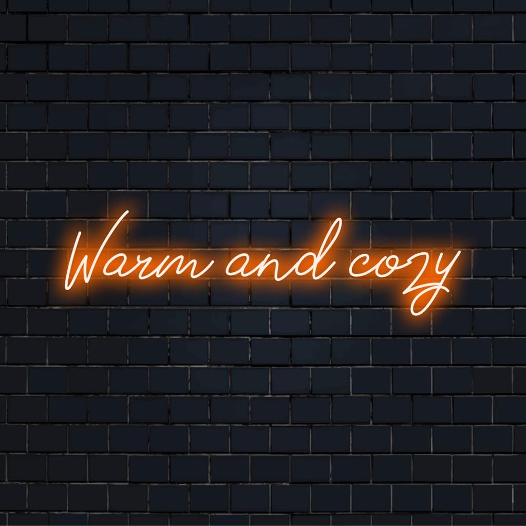 Varm och mysig skräddarsydd LED-neonskylt som ger en inbjudande atmosfär till alla utrymmen; perfekt för personlig neondekor.