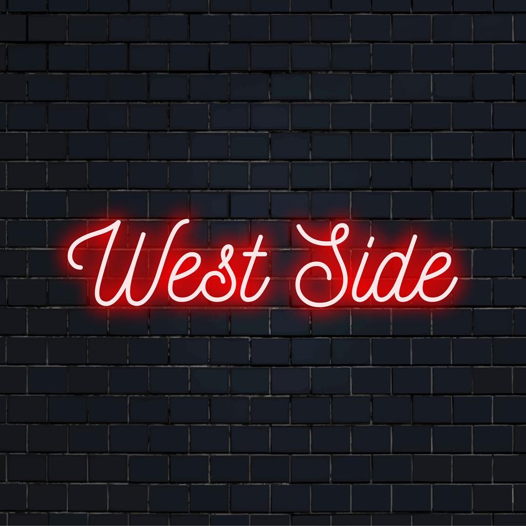 Livlig West Side LED Neonskylt, perfekt anpassad väggdekoration för att lägga till ett personligt ljusinsläpp till alla miljöer.