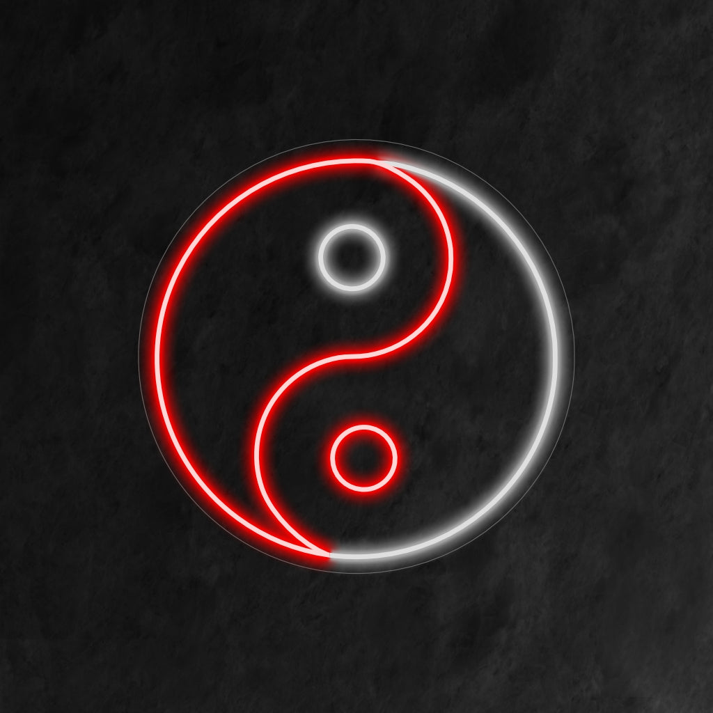 "Yin Yang Neon Sign" visar upp den tidlösa yin-yang-symbolen i ett lugnt sken, vilket skapar en balanserad och harmonisk atmosfär i ditt utrymme.