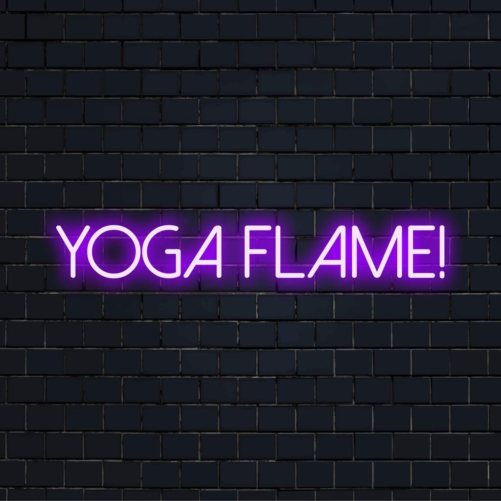 Konstnärlig Yoga Flame! LED neonskylt som lyser livfullt, perfekt för anpassad neondekor eller unik väggkonst i mittpunkten.