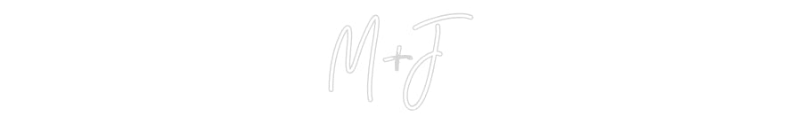 Anpassad Neonskylt: M+J