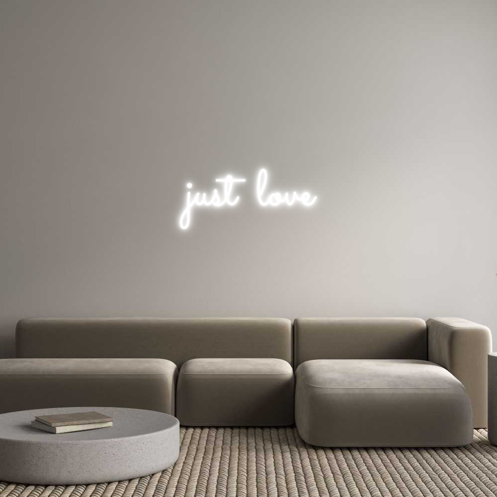Individuelles Neon: just love