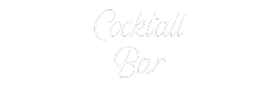 Anpassad neonskylt: Cocktailbar