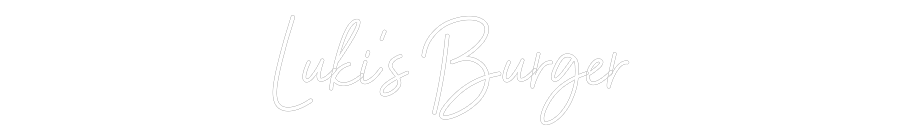 Egyedi neonfelirat: Luki's Burger