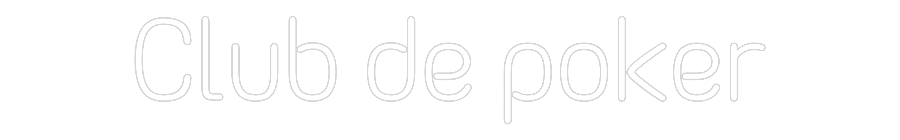 Custom Neon Sign: Club de poker
