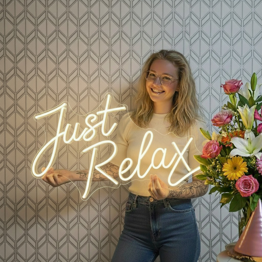 Floral LED neon sign for a flower shop