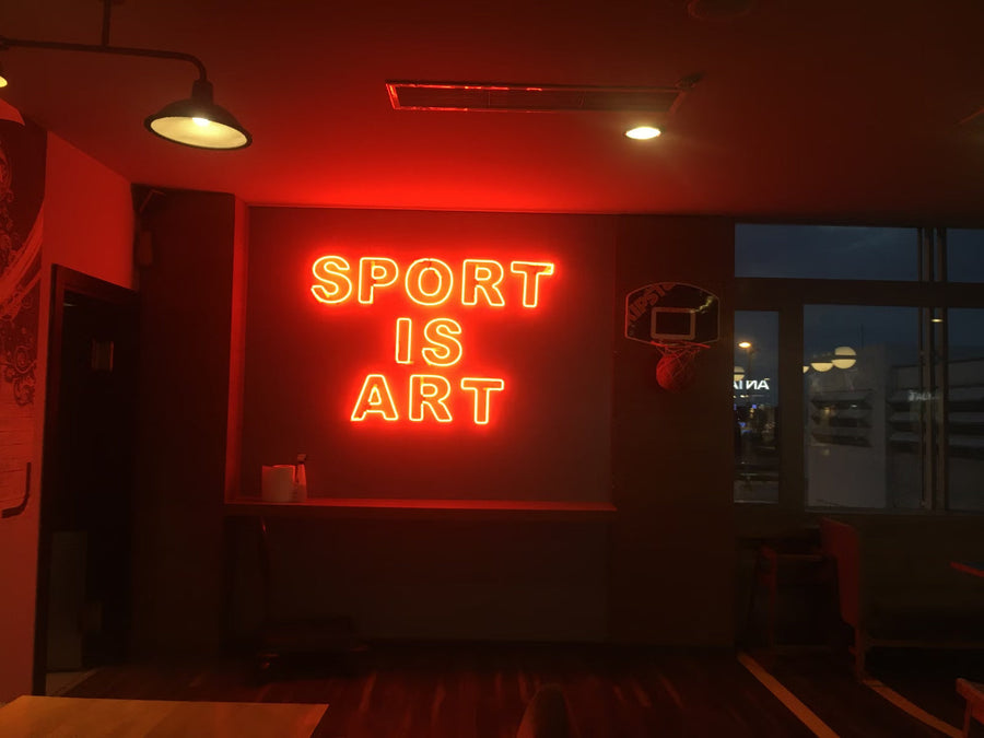 Red sports LED neon sign