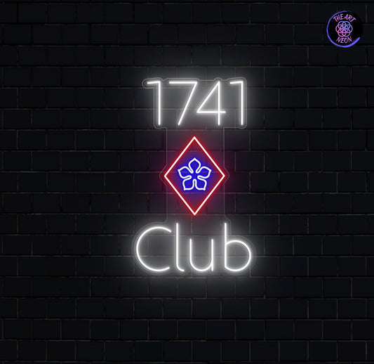 Anpassad LED-neonskylt – 1741 Club