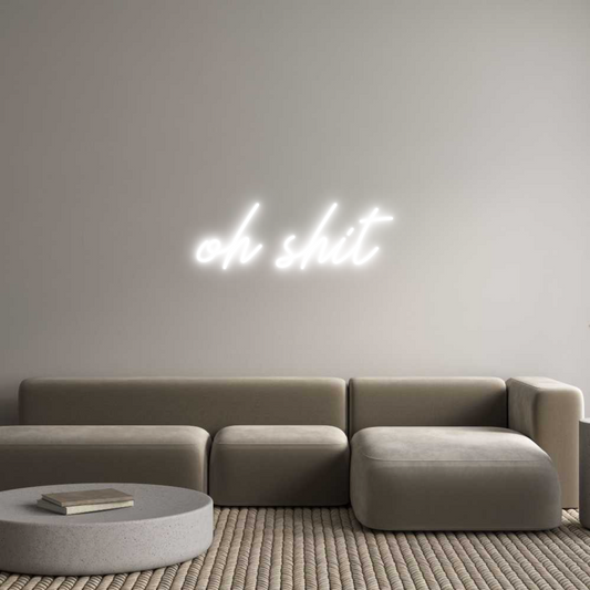 Individuellt Neonljus: Oh Shit