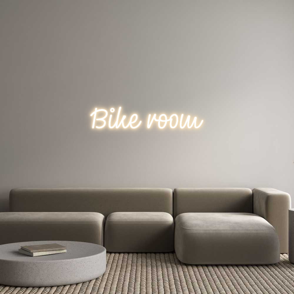 Anpassad LED ljusskylt: Cykelrum