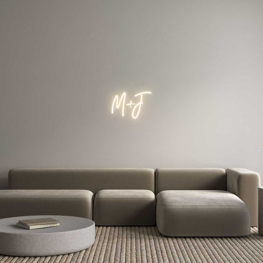 Anpassad Neonskylt: M+J