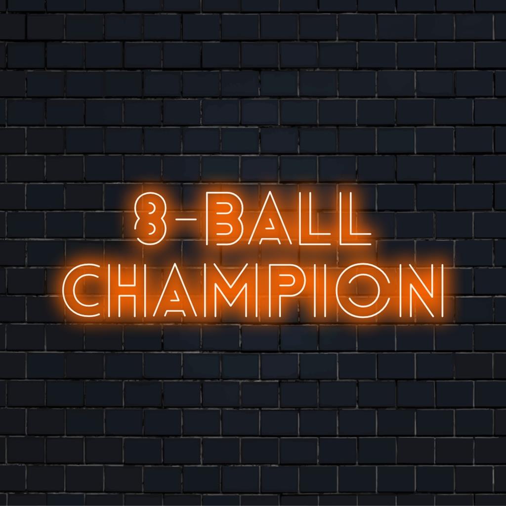 Anpassad 8-ball neon väggkonst, LED-ljus, perfekt för poolälskare och spelrum. Livlig anpassad LED-dekor.