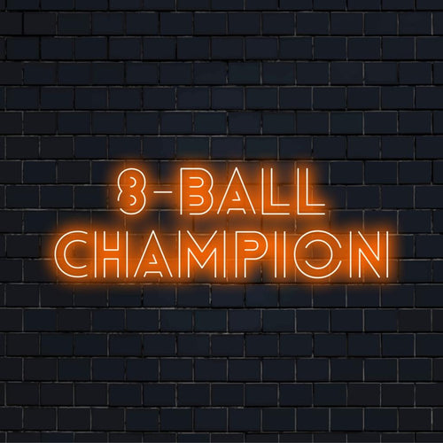 Anpassad 8-ball neon väggkonst, LED-ljus, perfekt för poolälskare och spelrum. Livlig anpassad LED-dekor.