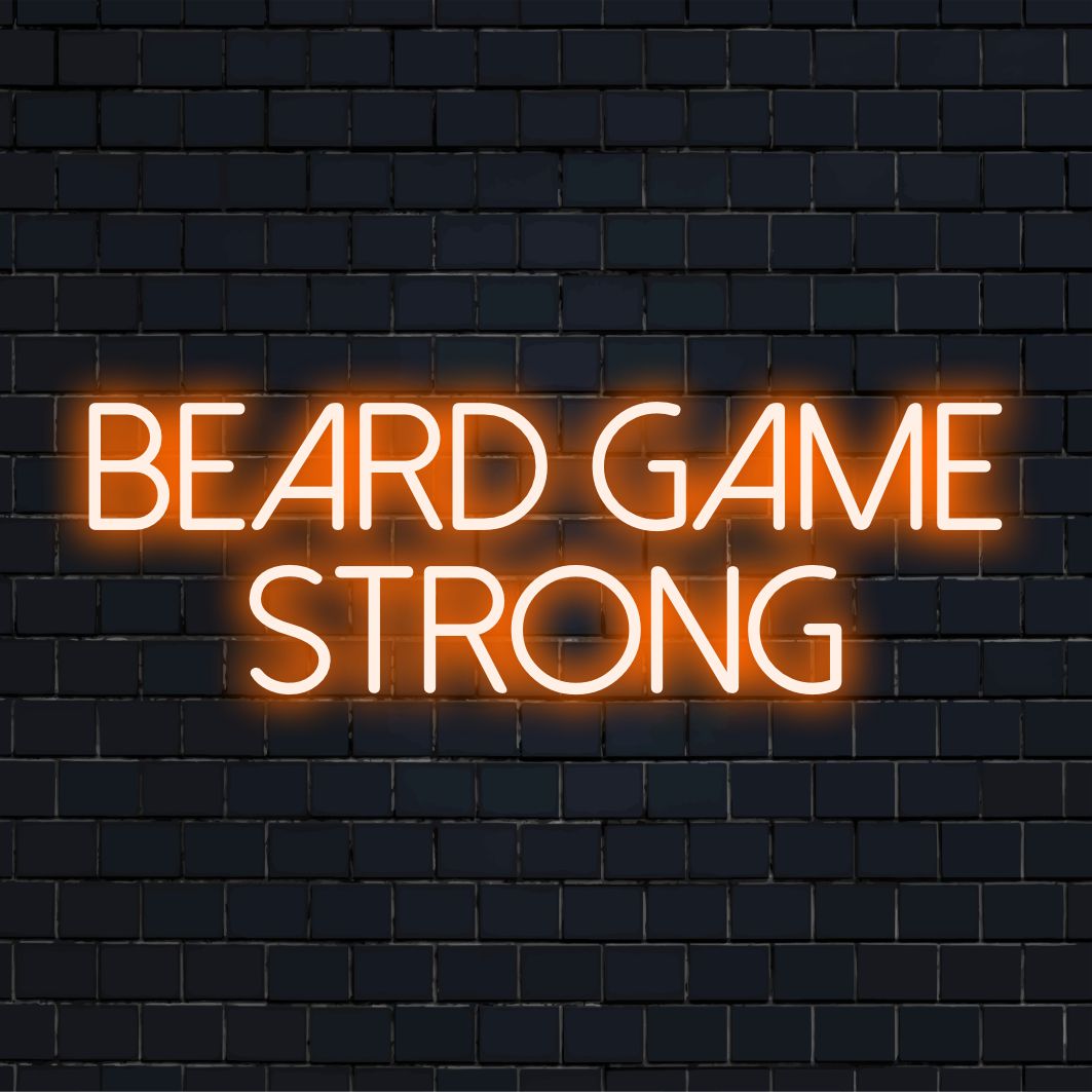 Färgglada Beard Game Stark LED neonskylt för personlig inredning. Perfekt för livfull väggkonst och uttalande atmosfär.
