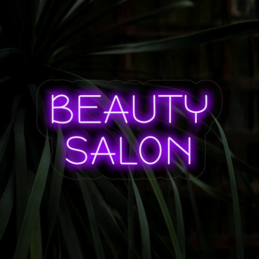 "Beauty Salon Neon Sign" - A chic neon light featuring the words "Beauty Salon," infusing sophistication and elegance into your beauty salon or spa.