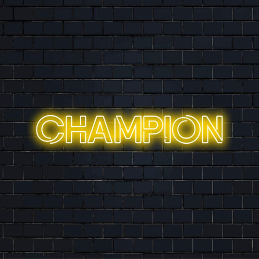 Bright and unique handmade neon sign, perfect for illuminating any space with a custom LED design; champion your decor style.