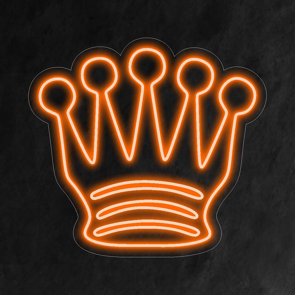 "Chess Queen Neon Sign" – A majestic and powerful neon light showcasing the iconic chess queen design, infusing your space with regal elegance and strategic charm.