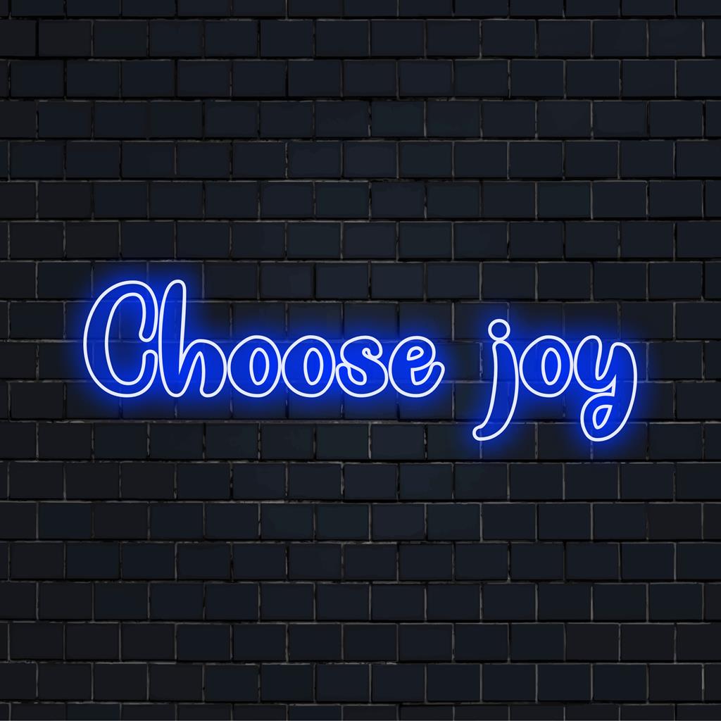 Välj Joy anpassad LED neonskylt; levande neontextkonst, perfekt för personlig neonljusinredning. Neonskylt anpassad design.