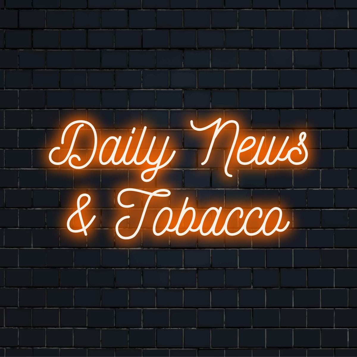 Anpassad LED neonskylt för Daily News & Tobacco i livfulla färger; perfekt för unik neonljusdekor.