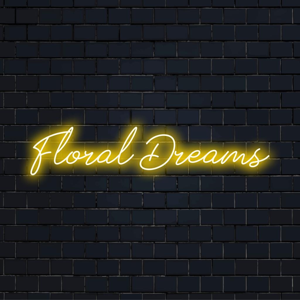 Anpassad LED neonskylt med eleganta blommönster; en levande pjäs för trendig neonväggkonst och dekor.