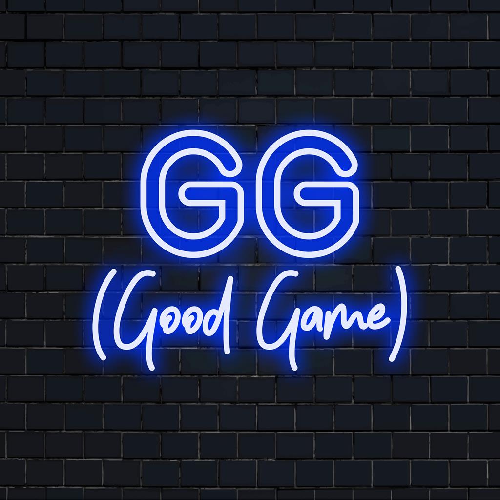 GG LED neonskylt, perfekt för spelare; livlig väggkonst för att lyfta ditt utrymme med anpassad neonljuskänsla.