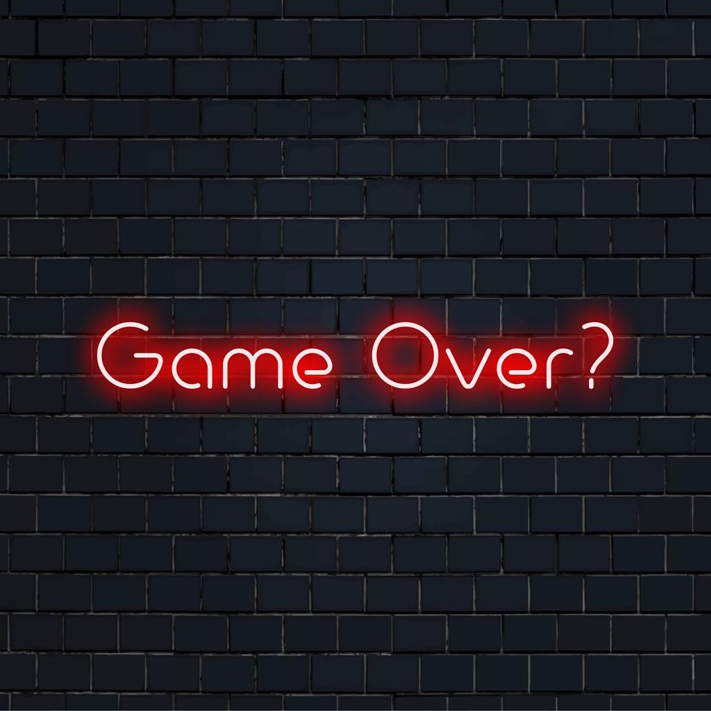 Bold Game Over LED neonskylt, perfekt för alla utrymmen. Idealisk för en unik touch av neonljusdekor. Skräddarsydd, iögonfallande design.
