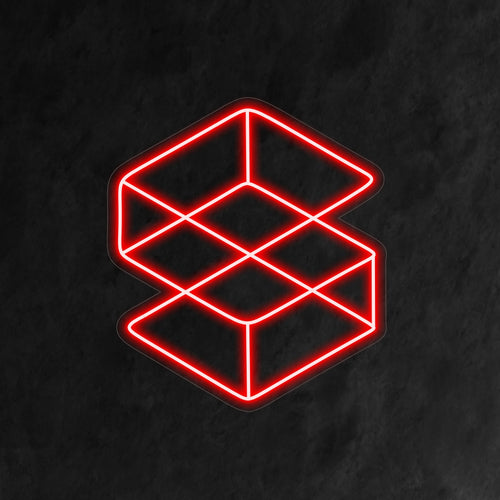 "Geometric Shape Neon Sign" - Illuminating with abstract sophistication, perfect for modern spaces and art studios, embracing the simplicity and elegance of geometric shapes.