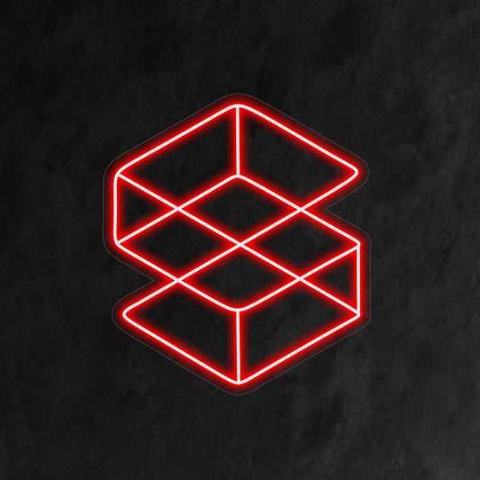 "Geometric Shape Neon Sign" - Illuminating with abstract sophistication, perfect for modern spaces and art studios, embracing the simplicity and elegance of geometric shapes.