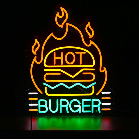 Hot Burger Neonskylt
