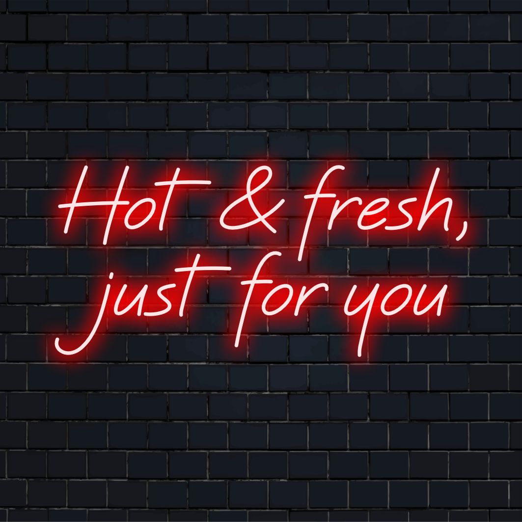 Färgglada Hot & Fresh, Just For You LED neonskylt ger trendig stil; har anpassat konstnärskap och ljust neonljus.