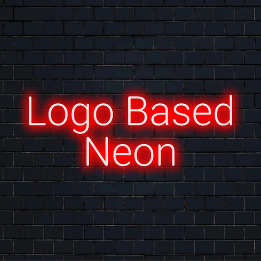 Custom LED neon logo sign with text "Logo Based Neon"