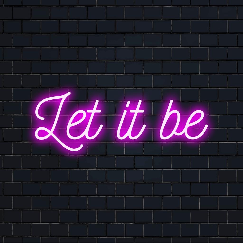 Vibrant Let It Be anpassad LED-neonskylt, perfekt för att lägga till en personlig konstnärlig glöd till alla utrymmen.