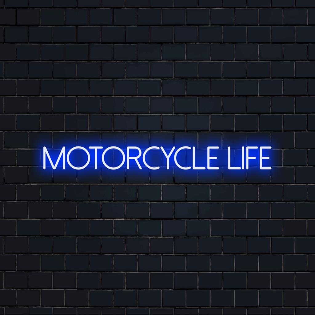 Livlig anpassad LED-neonskylt som skildrar en elegant motorcykel, perfekt för att lägga till äventyrlig stil till alla utrymmen.
