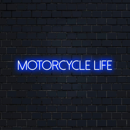 Livlig anpassad LED-neonskylt som skildrar en elegant motorcykel, perfekt för att lägga till äventyrlig stil till alla utrymmen.