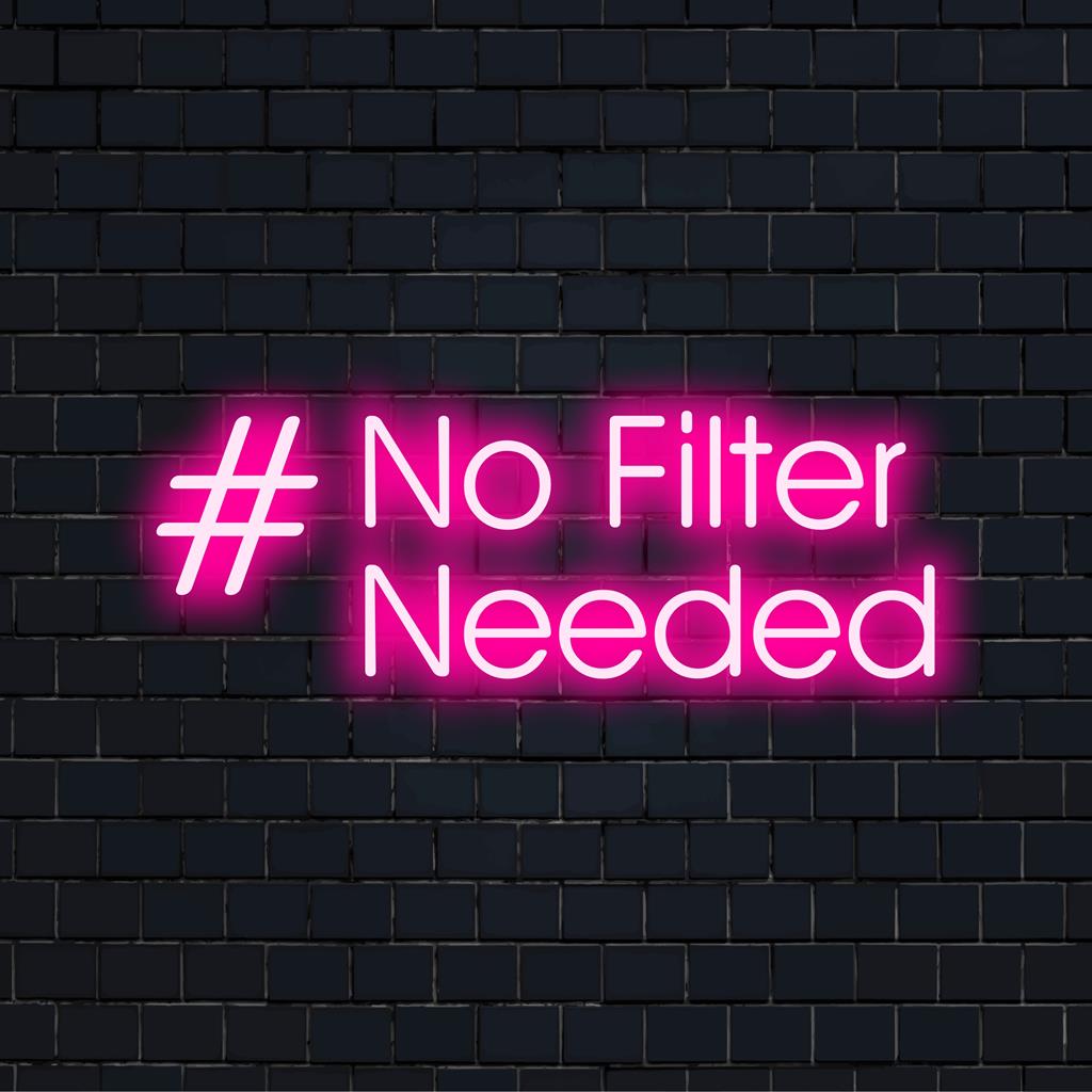 Anpassad # Inget filter behövs LED neonskylt; levande väggkonst och dekor som fångar djärv anda; personlig neon uttalande pjäs.