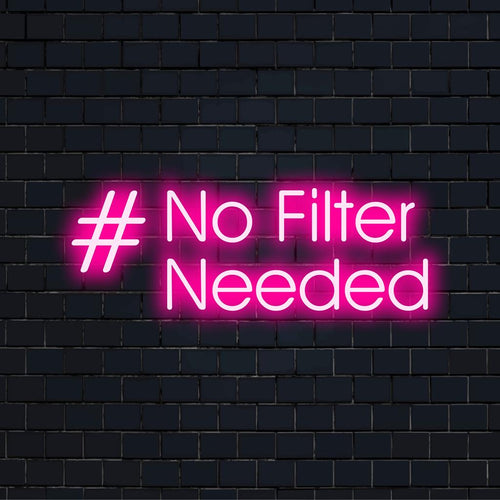 Anpassad # Inget filter behövs LED neonskylt; levande väggkonst och dekor som fångar djärv anda; personlig neon uttalande pjäs.